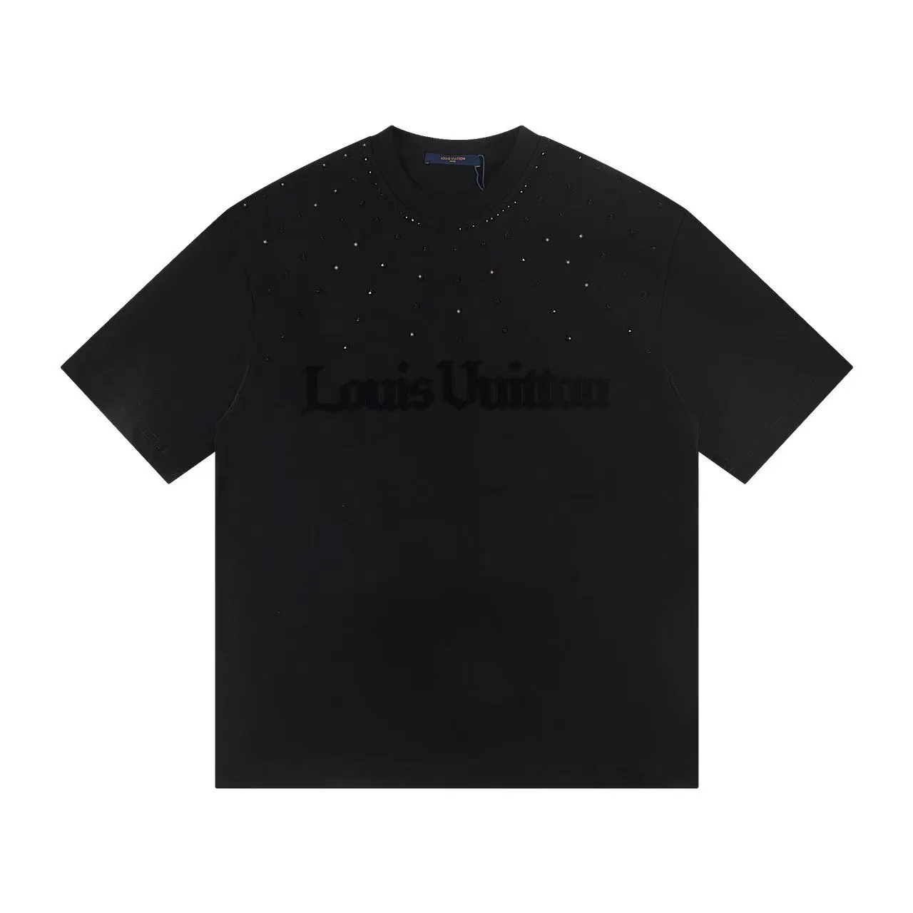 🅿️160 Style: 2026 new LOUIS VUITTON short-sleeved T-shirt Material: hot diamond process, high version 300g double yarn combed cotton Size: S～XL Color: black Style number: Z033